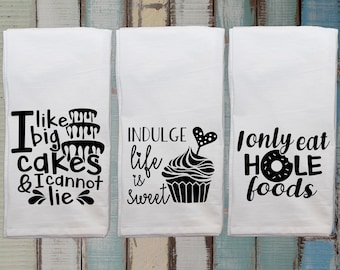 Lavley Funny Kitchen Towels with Sayings - Colorful Kitchen Decor Novelty  Gift (All About My Bread)