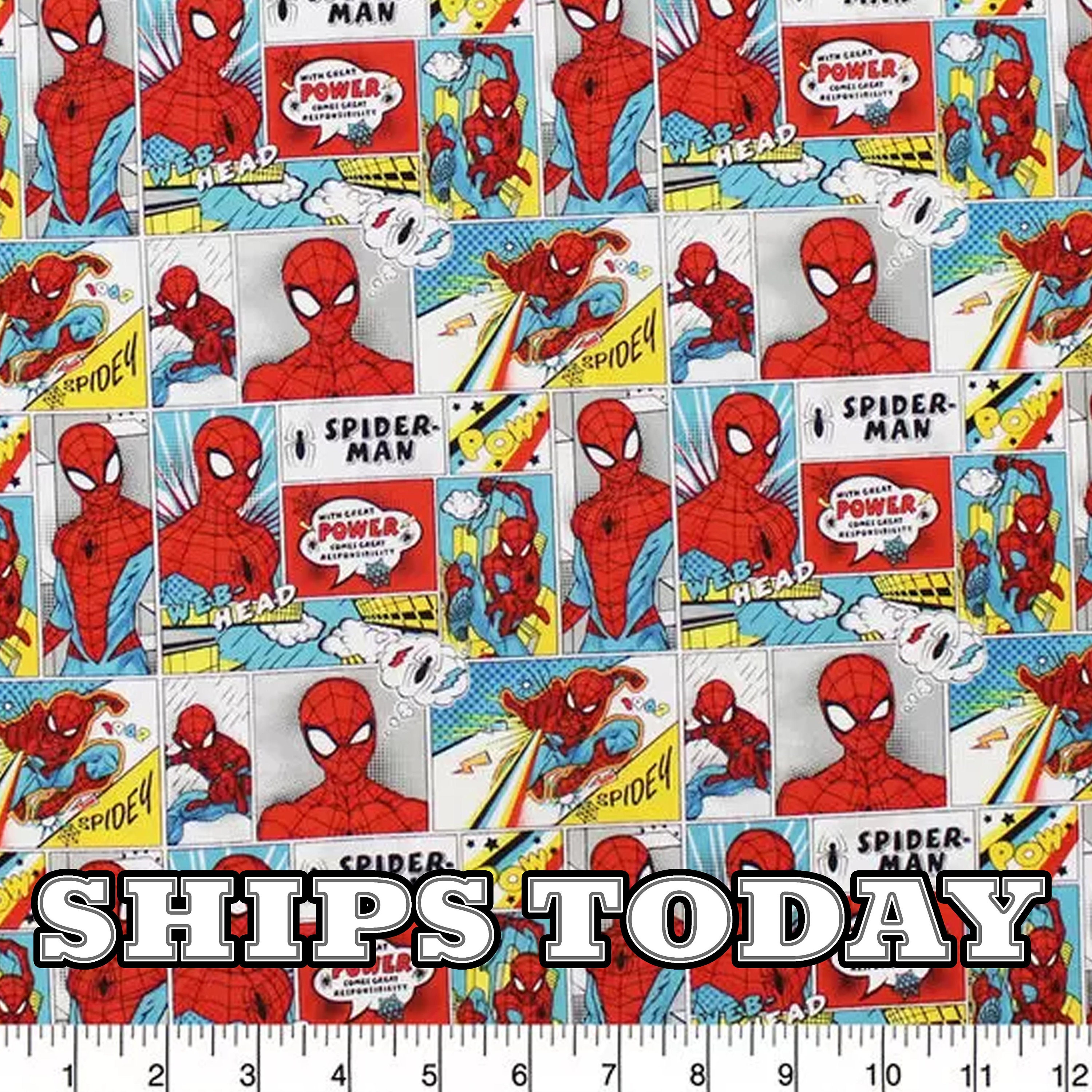 Spiderman Comic Strip 100% Cotton Fabric Fat Quarter FQ by - Etsy