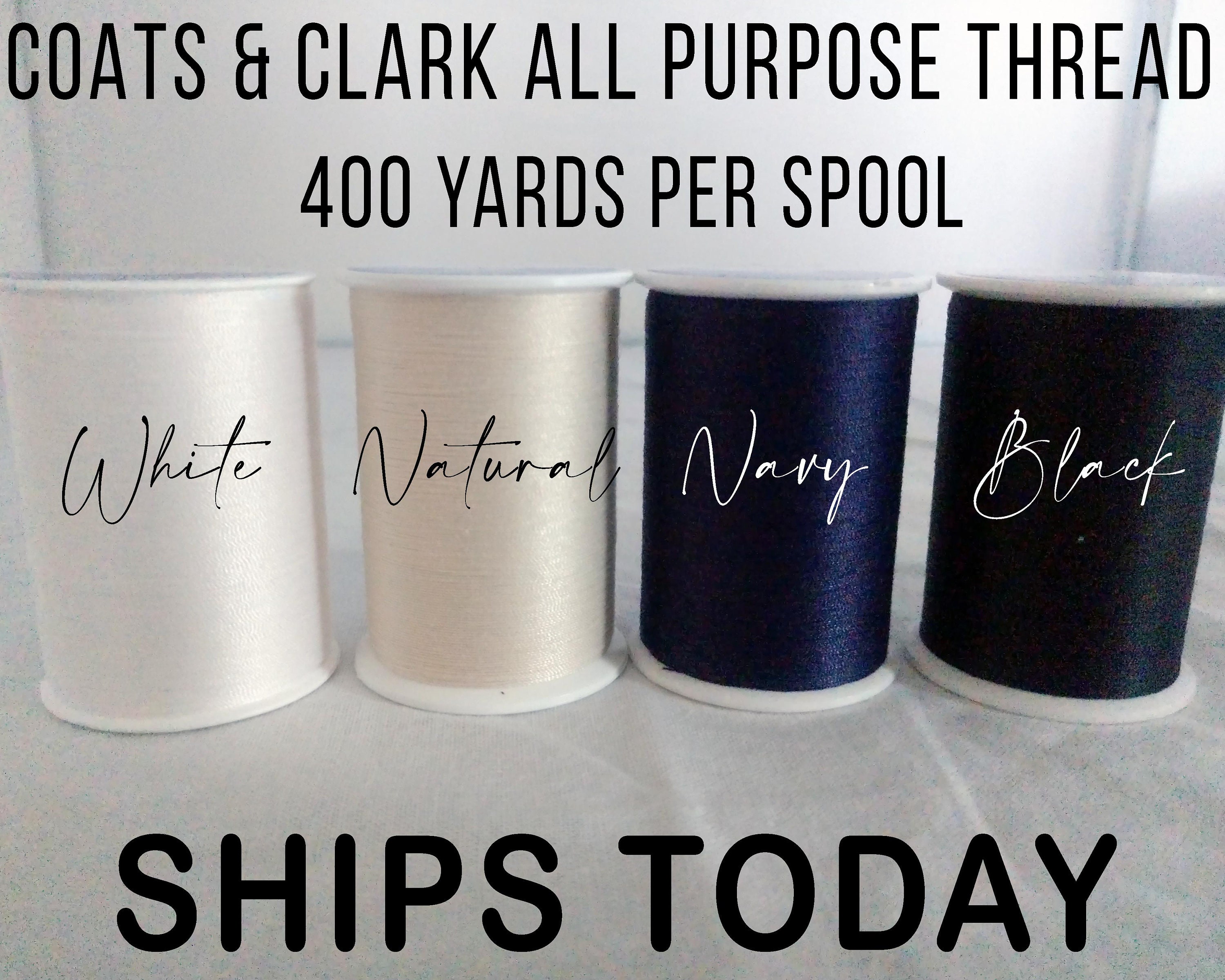  Coats & Clark All Purpose Thread 400 Yards White (ONE