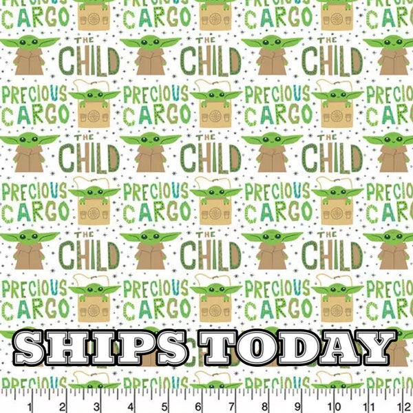 Star Wars Fabric The Child Precious Cargo Baby Yoda 100% Cotton Fabric, Fat Quarter, By The Yard, Quilting, Pillows, Face Masks SHIPS TODAY