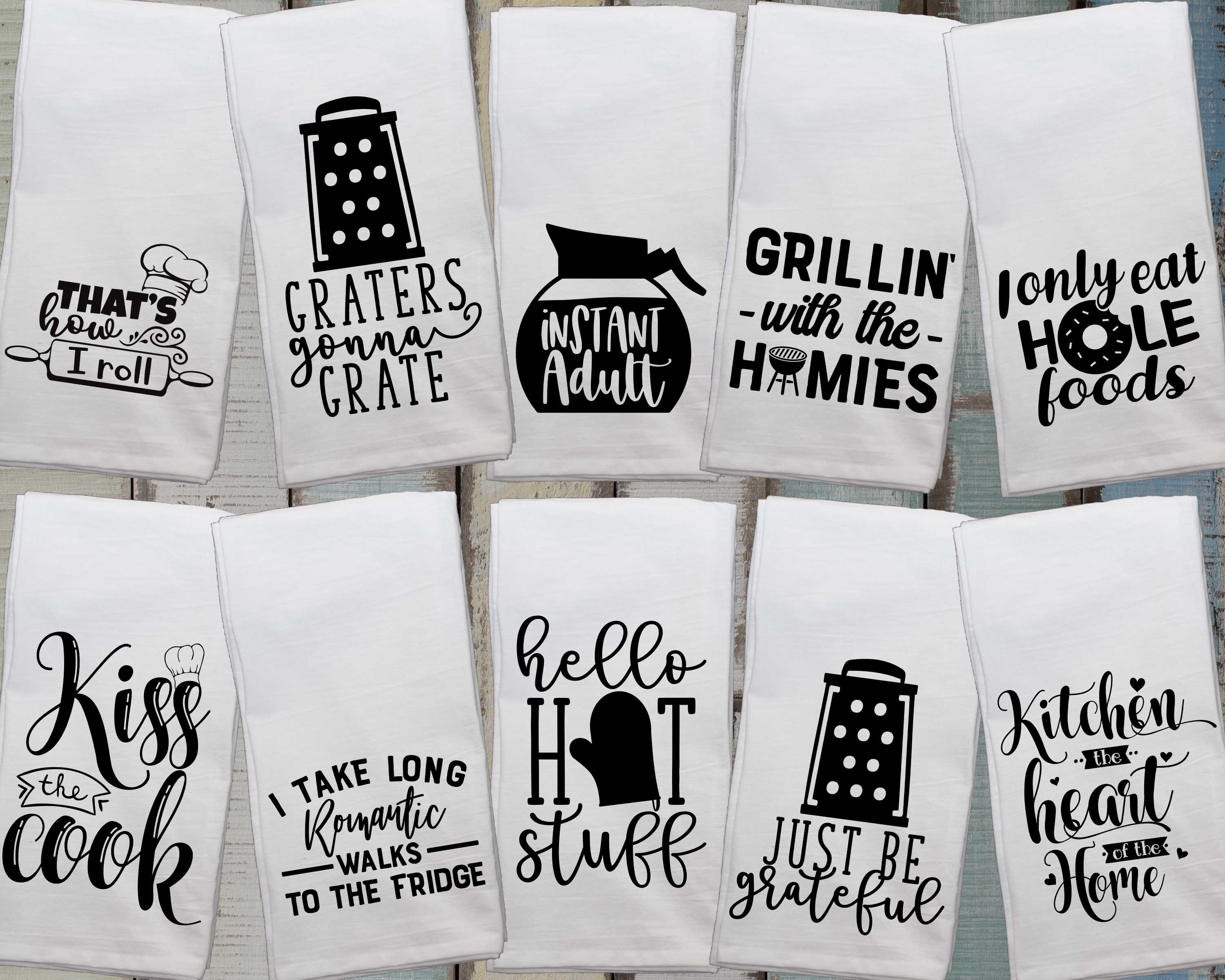 Funny Kitchen Towels, Kitchen Towels, Flour Sack, Kitchen Decor, Dish Towel,  Kitchen Towel, Tea Towel, Hostess Gift, Song Lyric, 50 Designs 