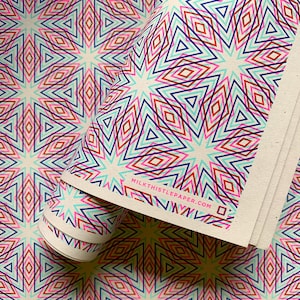 Papier à motifs risographe, Starlight, 31 x 17 po. — papier recyclé respectueux de l'environnement, encres végétales
