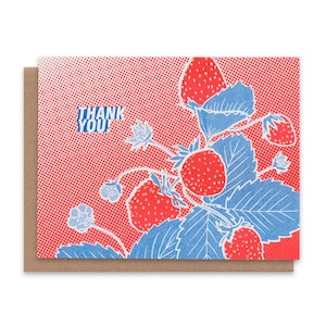 Cartes de remerciement - impression de fraises ! - Summer Vibes - Carte professeur - Cadeau pour hôtesse