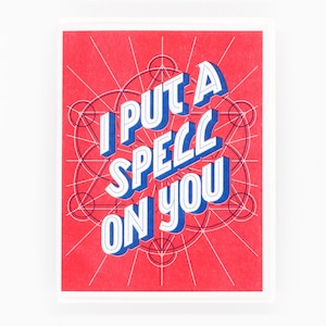 Je t'ai jeté un sort, carte Witchy Valentines