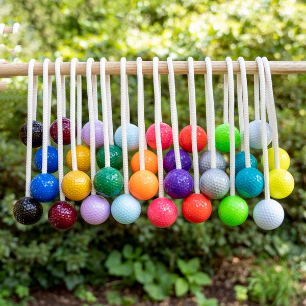 Six Ladder Ball Bolas, Ladder Toss Bolas, Replacement Bolas for Redneck Golf, Golf Ball Bolas, Outdoor Games, Lawn Game Golf Ball Toss