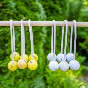 Recycled Ladder Ball Bolas, Ladder Toss Bolas, Replacement Bolas for Redneck Golf, Eco Friendly Golf Ball Bolas, Lawn Game Golf Ball Toss