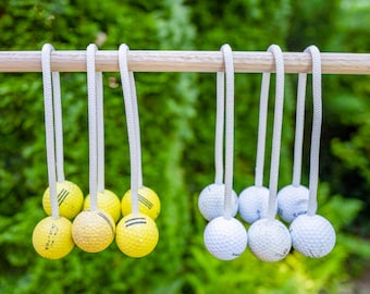Recycled Ladder Ball Bolas, Ladder Toss Bolas, Replacement Bolas for Redneck Golf, Eco Friendly Golf Ball Bolas, Lawn Game Golf Ball Toss