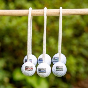 Six Ladder Ball Bolas, Ladder Toss Bolas, Replacement Bolas for Redneck Golf, Golf Ball Bolas, Outdoor Games, Lawn Game Golf Ball Toss image 4