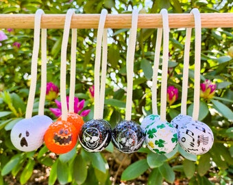 Halloween Ladder Ball Bolas, Ladder Toss Bolas, Replacement Pirate Bolas for Redneck Golf, Lawn Game Shamrock Golf Ball Bolas, Outdoor Games