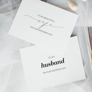 À ma femme sur notre carte de mariage, à mon mari sur notre carte de mariage, papier à lettres, cadeau de la mariée, cadeau du marié, cadeau de mariage