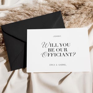 Carte de proposition « Soyez notre demoiselle d'honneur », cartes de proposition de garçon d'honneur et de célébrant, idées uniques d'invitation à une fête de mariage, soyez notre célébrant, cadeau de proposition