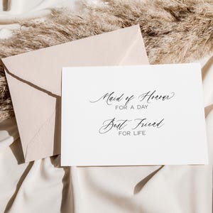 Boîte de carte de proposition de demoiselle d'honneur, demande de fête de mariée minimaliste moderne, invitations simples à une fête de mariage, soyez ma demoiselle d'honneur, idée cadeau du ministère de la Santé
