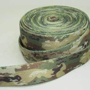 PW03~1" Mountain Viper Camo~Printed Polyester Webbing~1" Standard~Martingale~Tag Collars~1" Matching Set~Metal Hardware~Plastic Clasp~ image 1