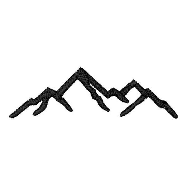 Mountains Machine Embroidery Design, Rocky Nature Hiking Climbing Camping File, Instant Download (PES, DST, and MORE)