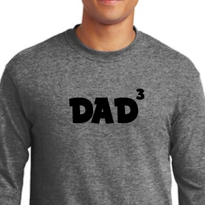 Dad3 shirt-three kids long sleeve t-shirt-gift dad-gift Husband-Gift from wife-Father&#39;s day gift-anniversary gift-Softstyle shirt-gift dad