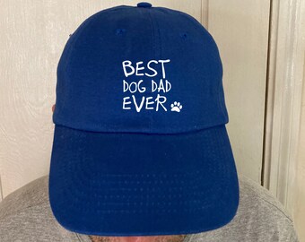 Dog dad baseball cap  -Headwear -Gift for dad- Father's day gift -Gift cap for dad--Christmas gift-Low profile six panel cotton cap-