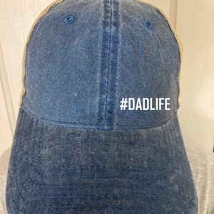 Dadlife  trucker hat -6 Panel Low Profile Mesh Back Trucker Hat -Headwear-Gift for dad- Father&#39;s day  -Gift dad cap--Christmas gift
