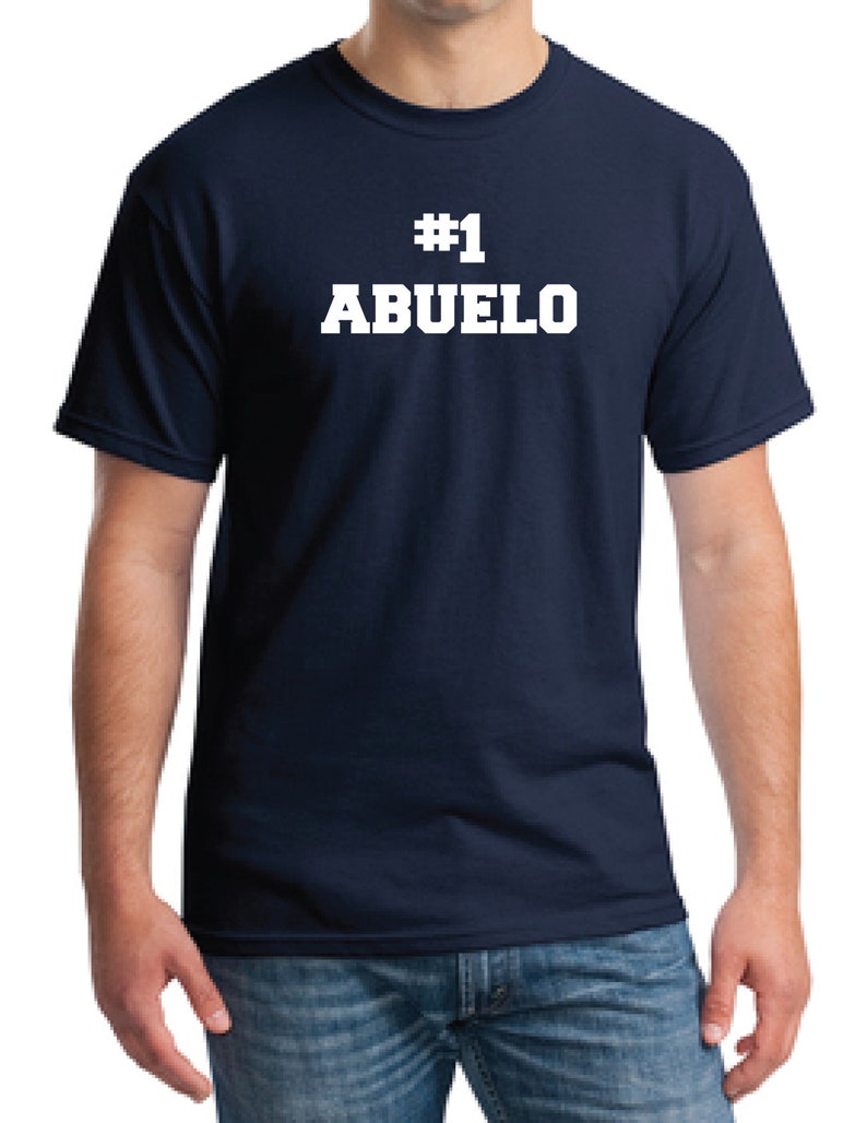 T-shirt Number One Abuelo Avec Drapeau Mexicain - Homme, Coton, Fait Main Aux États-Unis