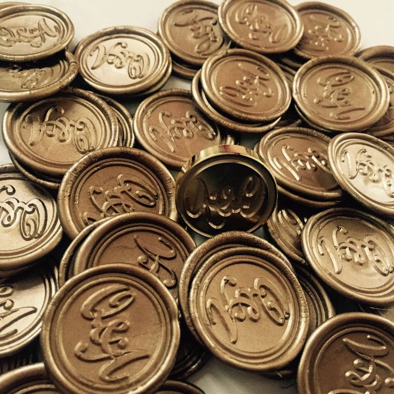 Custom double hearts Self Adhesive Wax Seals Personalized Initials wax seal stickersCustom Wax Seal StickersWedding wax seal stickers