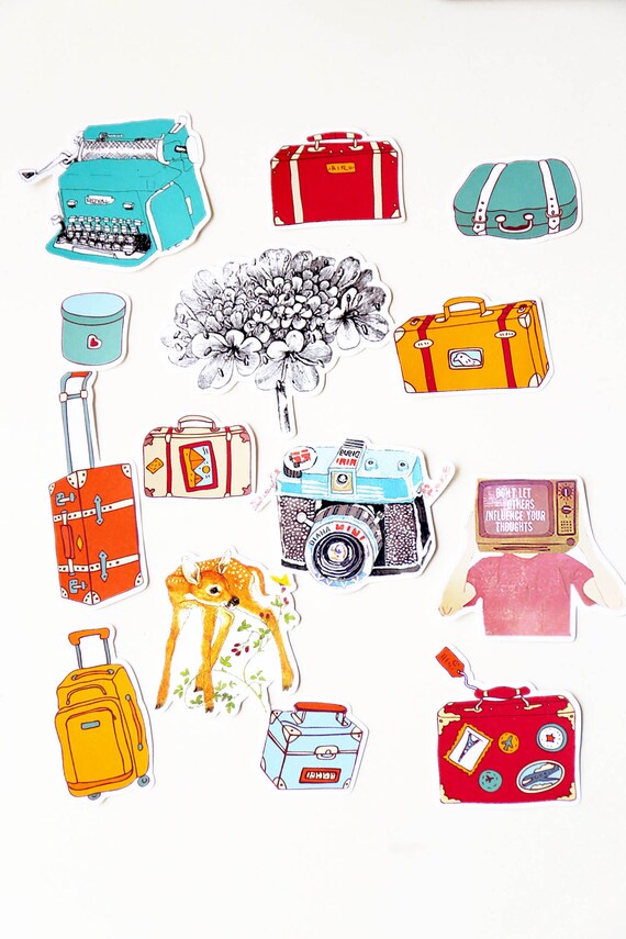 travel luggage stickers zoo stickers filofax stickers etsy