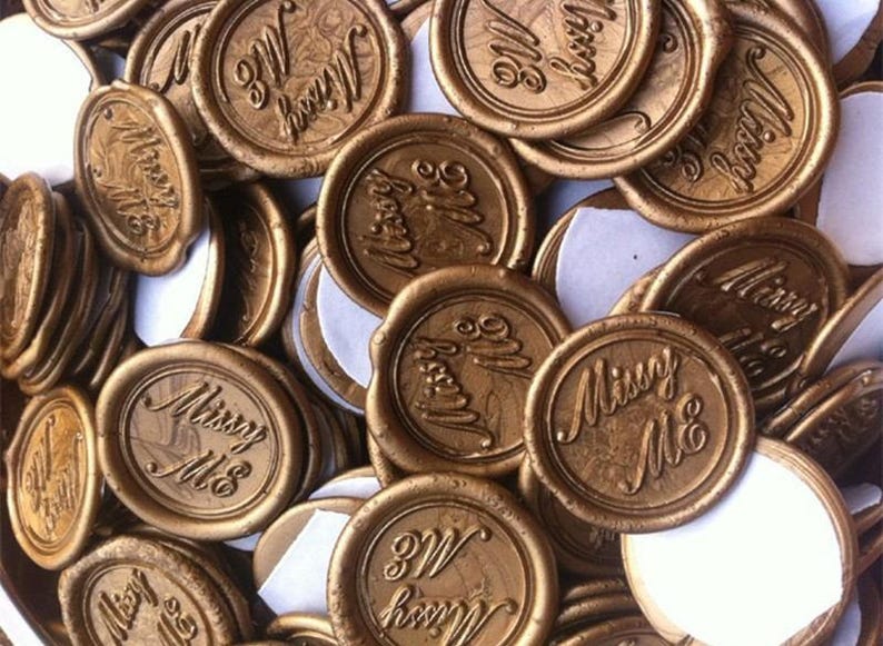 Custom double hearts Self Adhesive Wax Seals Personalized Initials wax seal stickersCustom Wax Seal StickersWedding wax seal stickers
