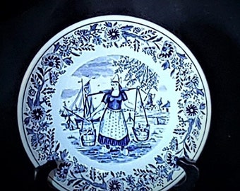 Delft Vintage Blauer Teller. Königliche Sphinx. Holland von P. Regout