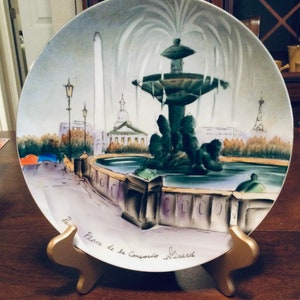 Paris Scene.  Decorative Plate. Place de la Concorde. by Girard