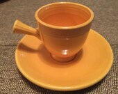 Demitasse cup and saucer Fiesta Fiestaware Yellow Vintage