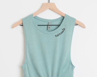 Namaste Muscle Tank Top, Namaste Yoga Tank Top, Namaste Work out Muscle Tank, Namaste Tank, Trendy Yoga Tank, Cute Yoga Tank, Namaste Shirt