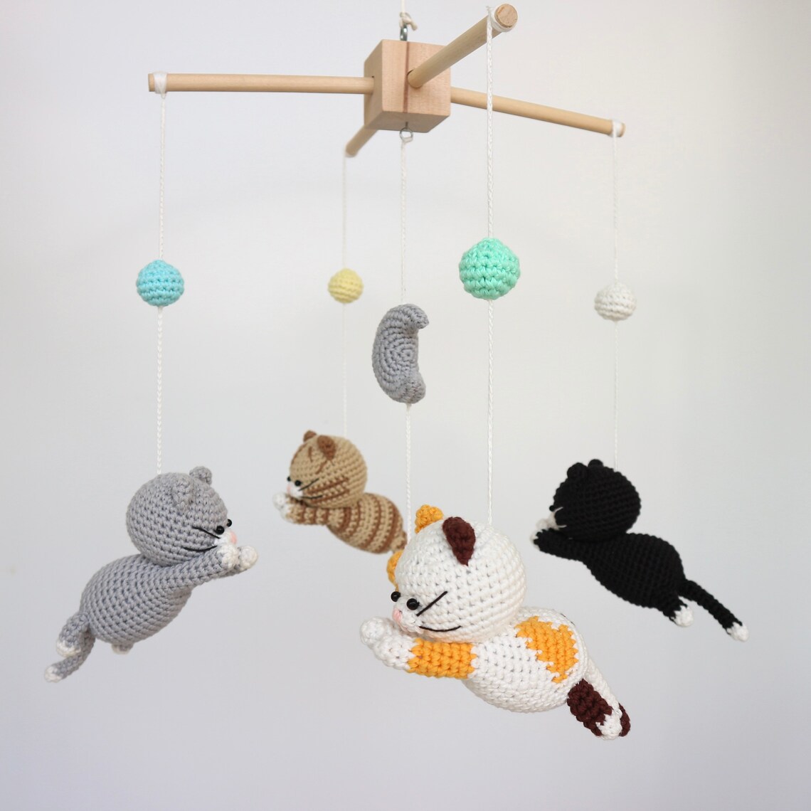 Mini Strickpuppe Handgemachte Häkelkatze - Emotion Produktbild-Vorschau 10