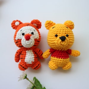 Crochet Winnie the Pooh set, Pooh and friends, Pooh, Piglet, Tigger,Eeyore,rabbit, Kanga, Roo, Lumpy,Owl,Nursery decor, baby gift, baby toys image 3