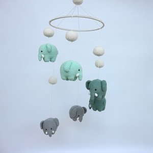 Elephant baby mobile, newborn nursery decor, 1st Birthday Gift Baby Mobile,Bring the Magic of the Woods to Your Baby's Nursery.