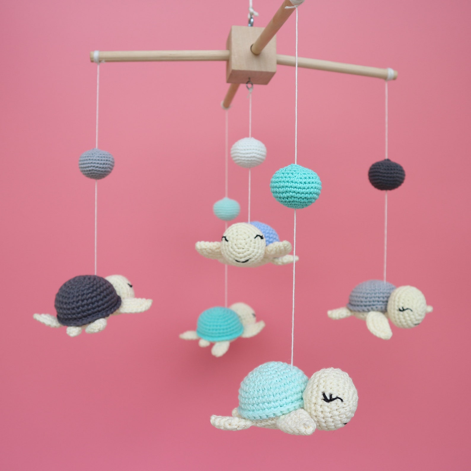 Turtles mobile crochet turtle baby nusery turtle mobile Etsy