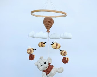 Crochet Winnie the Pooh Mobile: Bees & Honey Nursery Decor