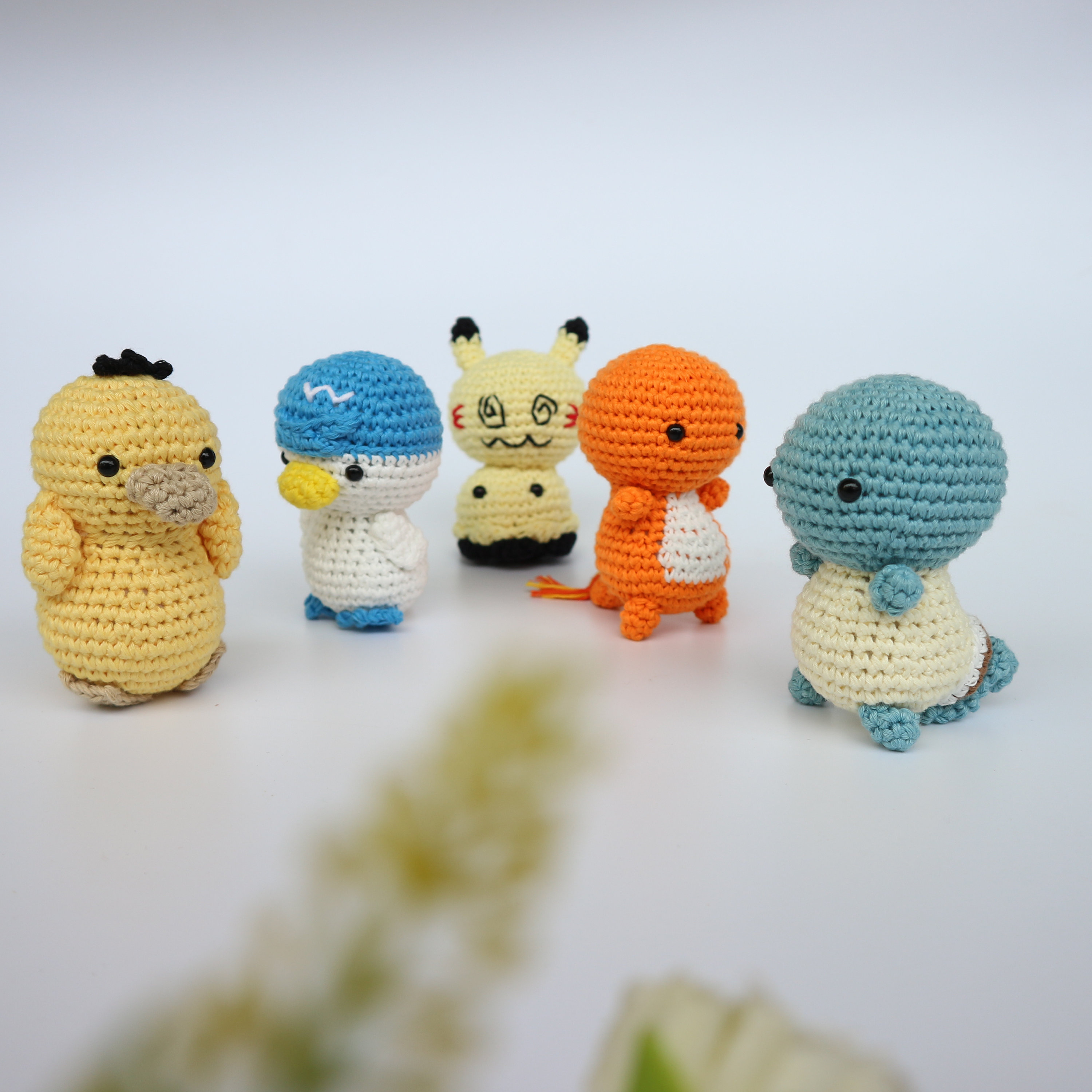 ミニポケモン、ポケモン手作り人形、イーブイ進化ポケモン編みぐるみ