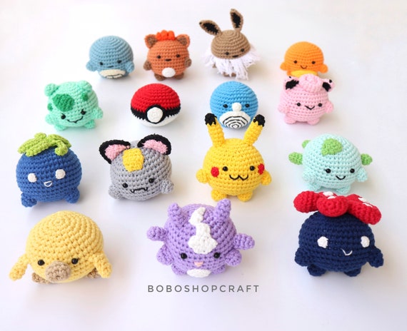 Mini Pokémon, Custom Pokemon Crochet Doll, Pokemon Handmade Doll