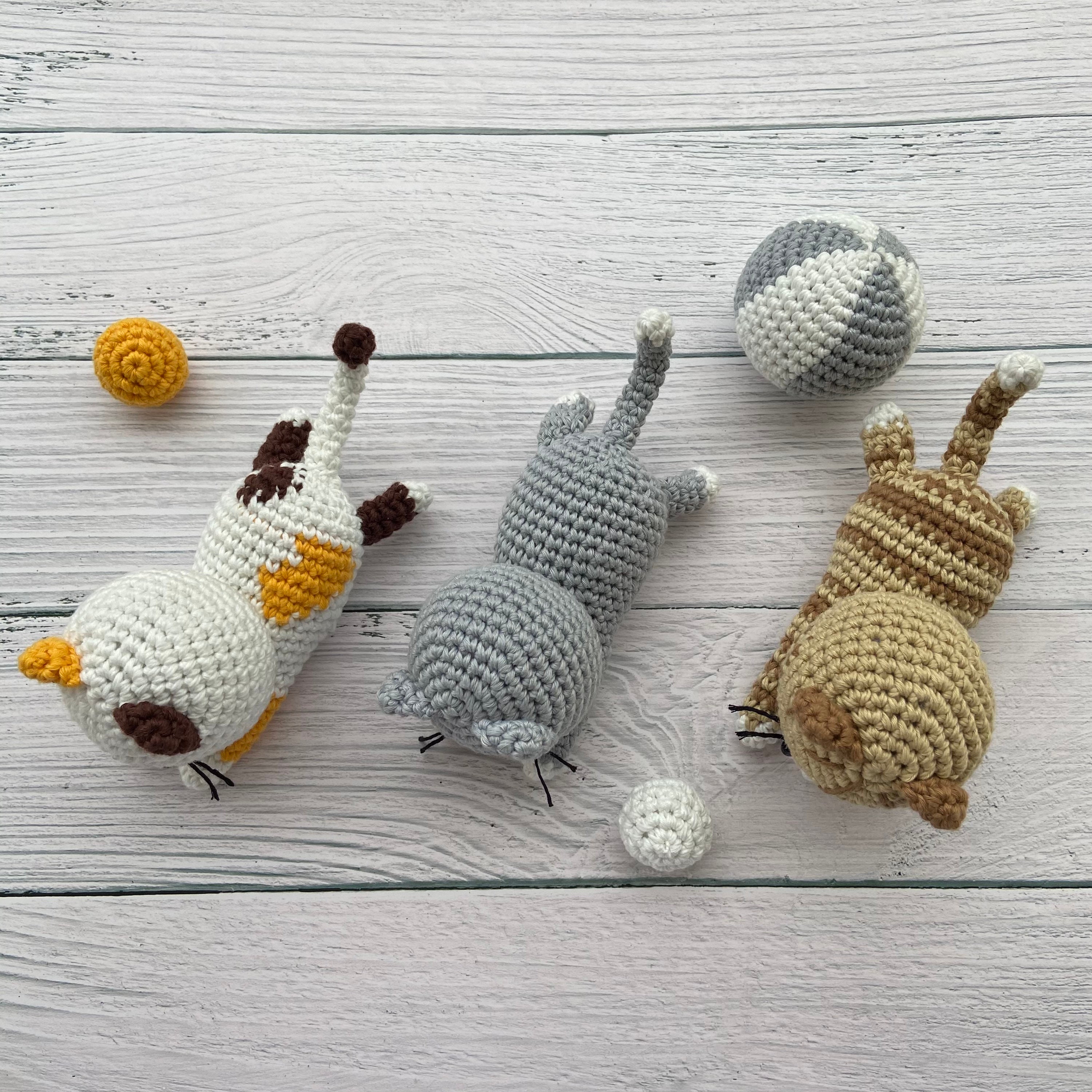 Mini Strickpuppe Handgemachte Häkelkatze - Emotion Produktbild-Vorschau 3