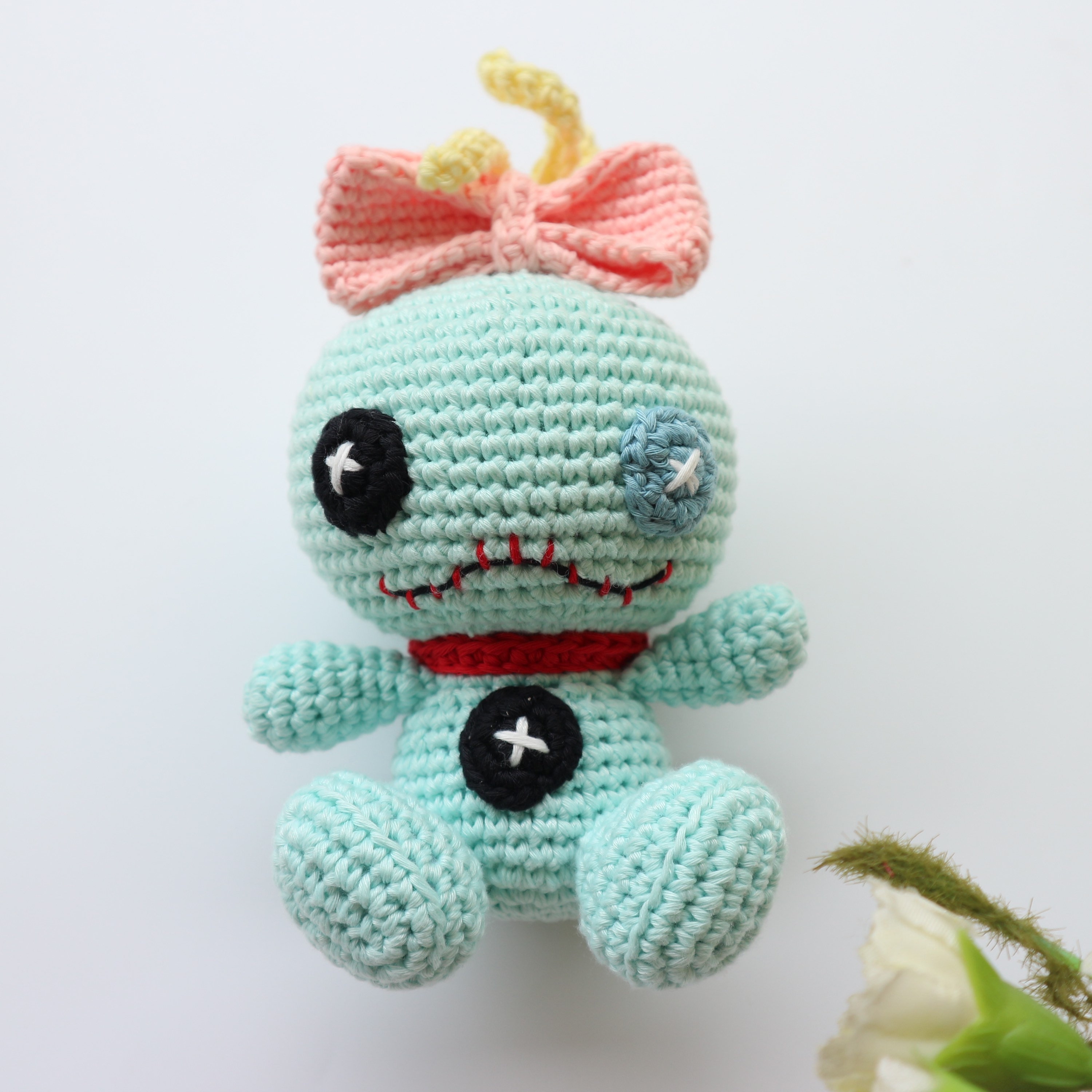 Crochet Plush Stitch toy pattern, amigurumi blue alien - DailyDoll Shop