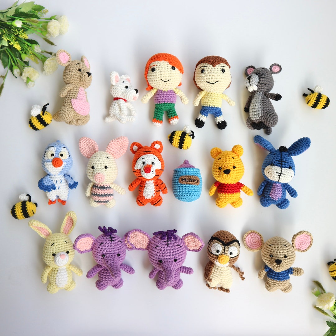 Crochet Winnie the Pooh Set Pooh and Friends Pooh Piglet Tigger eeyore Rabbit Kanga Roo Lumpy Baby Gift Nursery Decor Baby Toys Etsy