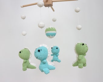 Baby mobile Dinosaur, Nusery mobile, Baby animal mobile,Jungle theme  nusery, natural nusery mobile, baby shower gift.