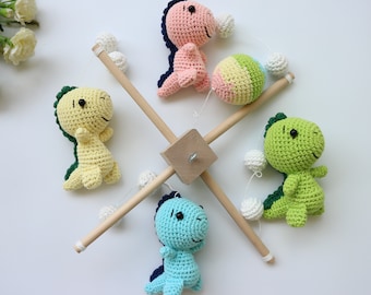 Baby mobile Dinosaur, Nusery mobile, Baby animal mobile,Jungle theme  nusery, naturalnusery mobile, baby shower gift.