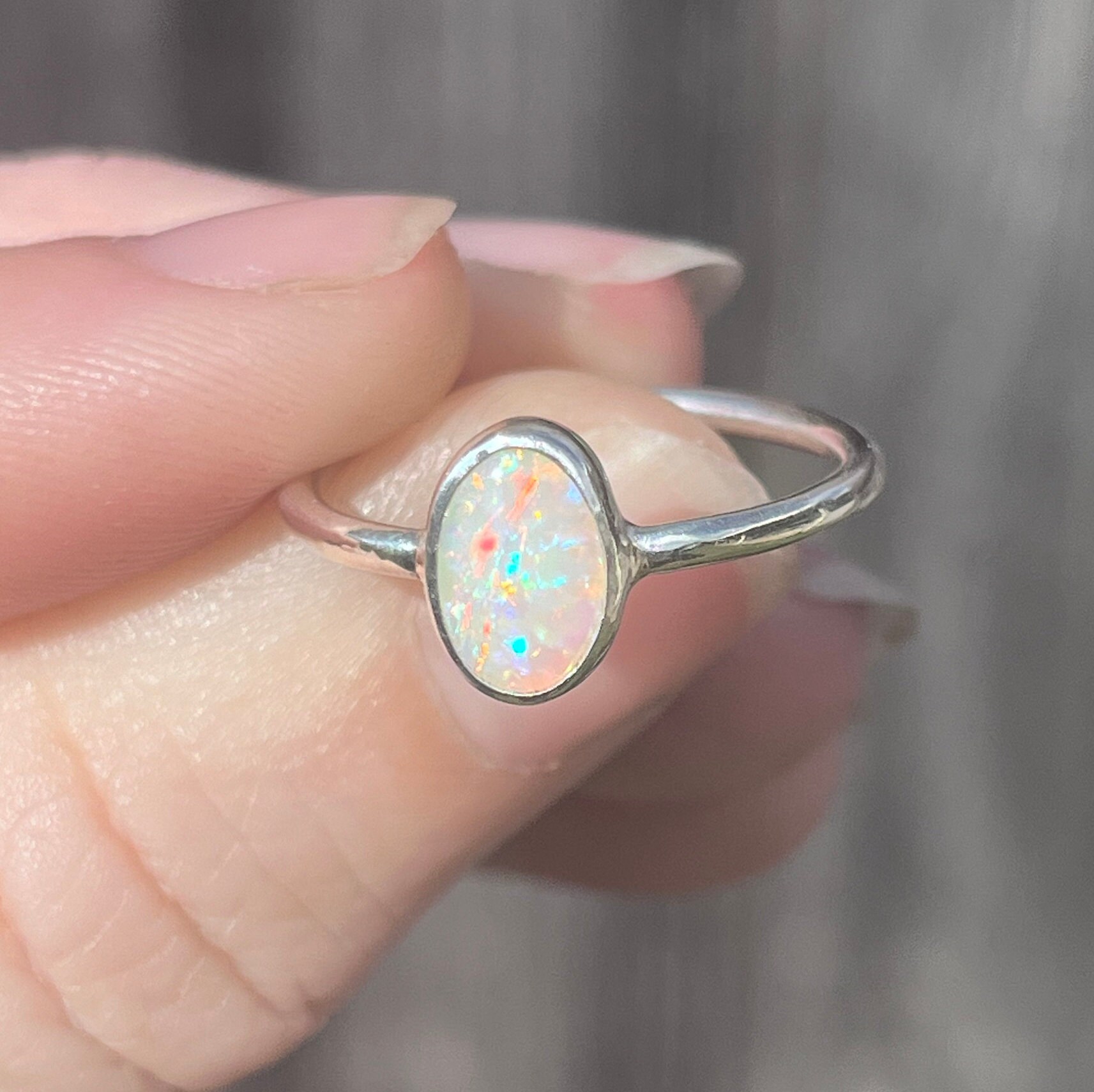Solid Australian Opal Ring size 7