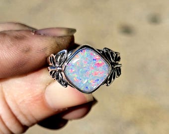 Opal Butterfly Ring