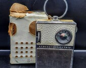 VTG GE P-851C Chrome White Transistor Radio w Case c.1960 39 s