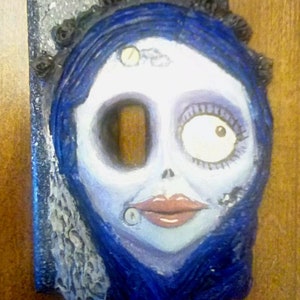 OOAK Light switch plate cover sculpture art inspired by Corpse Bride