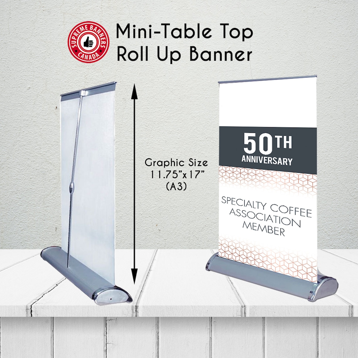 Mini Tabletop / Desktop Portable Roll up Retractable Banner Etsy