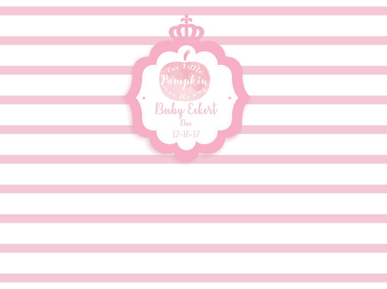 Baby Shower Backdrop Blue Stripe Baby Shower Backdrop Etsy