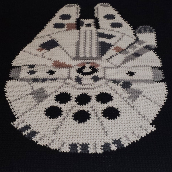 Crochet Pattern: Star Wars Millennium Falcon Afghan (PDF Instant Download)