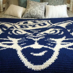 Crochet Pattern: BYU Sailor Cougar Afghan (PDF Instant Download)
