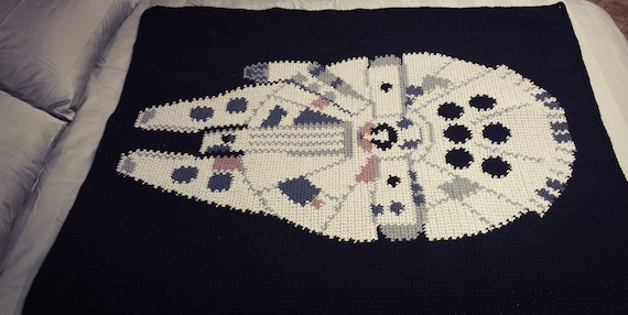 Crochet Pattern Star Wars Millennium Falcon Afghan PDF Instant Download Etsy Canada